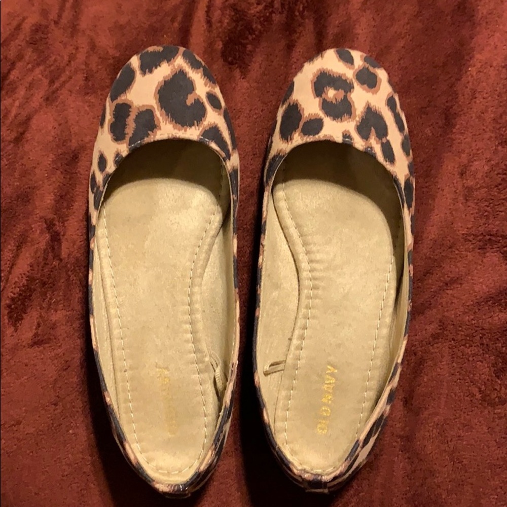 Leopard slip on shoes